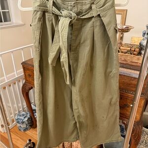 Nili Lotan Khaki Trousers with Belt